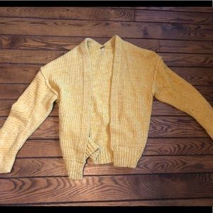 Yellow free people cardigan